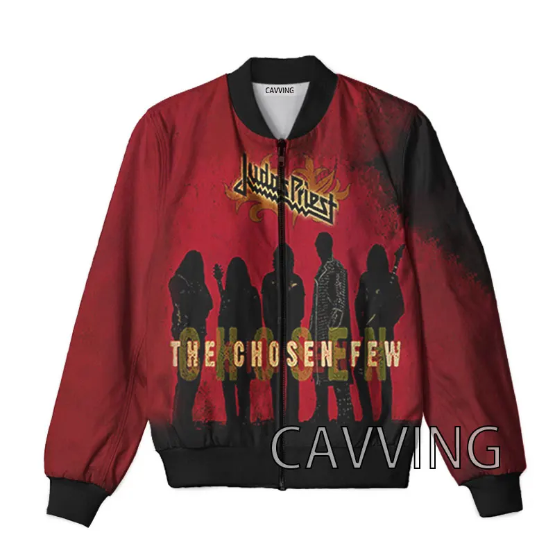 CAVVING 3D Printed  Judas Priest  Rock Band  Zipper Bomber Jackets Men Overcoat Mens Coat Zip Up Jackets for Women/Men