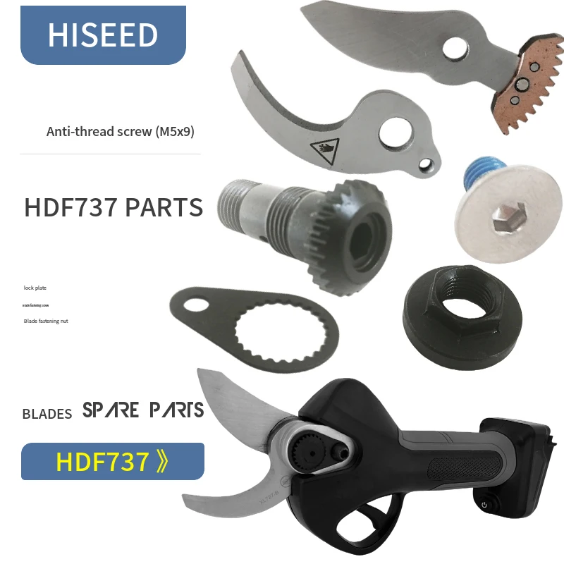 

HDF737 Electric pruning shears parts movable complete fixed blades and screws