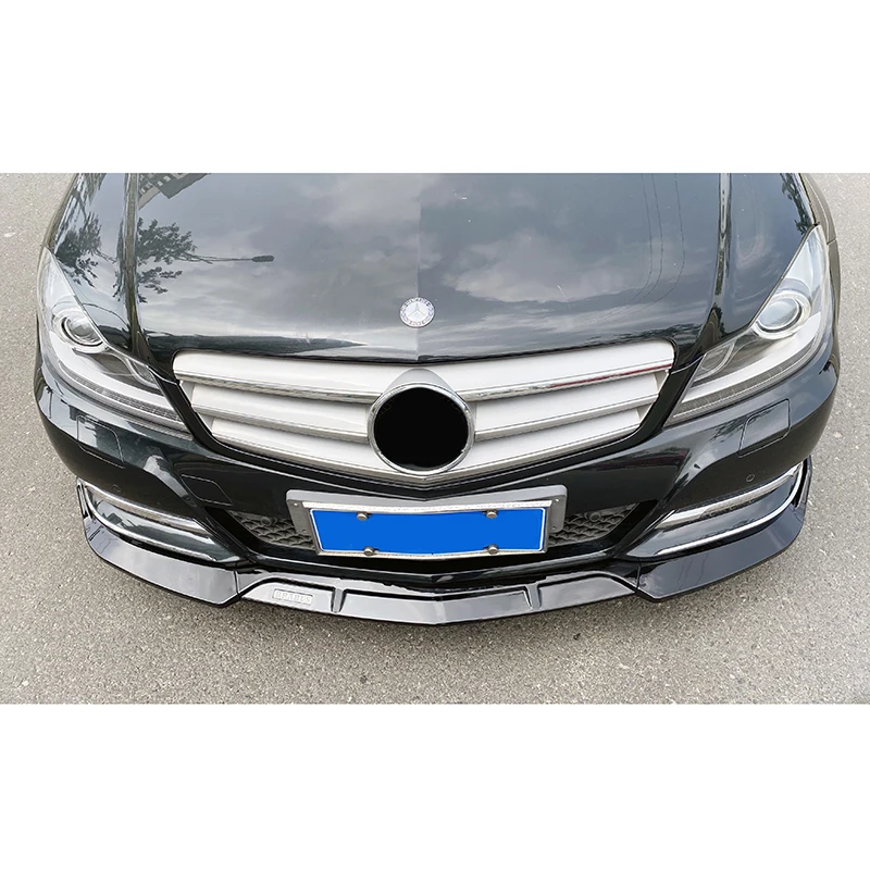 Dedicated For Benz C-Class 2009-2014 W204 Standard Model Car Front Bumpers Lip Splitter Diffuser Protection Cover Spoiler