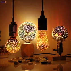 IWHD Ampulle 3D Bunte RGB LED Vintage Retro Lampe Birne E27 4W 220V Cafe Bar Industrie Decor Amoule edison Glühbirne Bombilla