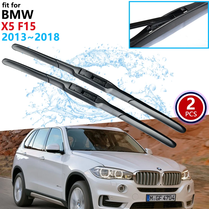 for BMW X5 F15 2013~2018 Car Wiper Blades Front Windscreen Windshield Wipers Car Accessories Stickers 2014 2015 2016 2017