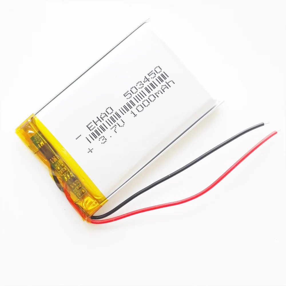 Lot 5 PCS Akumulator litowo-polimerowy LiPo 3,7 V 1000 mAh 503450   Komórki do Mp3 DVD PAD Kamera Rejestrator Głośnik GPS