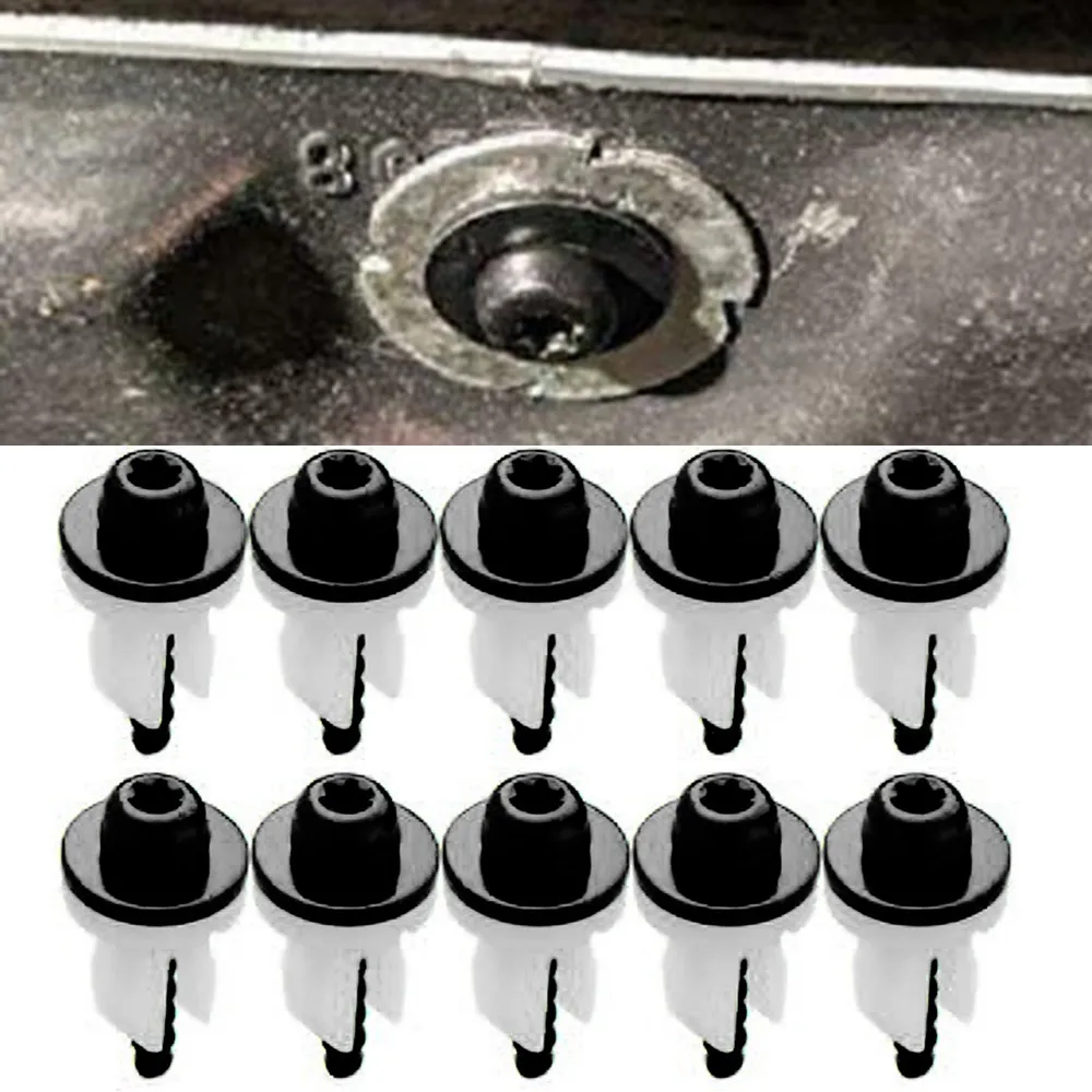 Car Accessories 10 Sets T30 Torx Head Under Engine Shield Screw Grommet Set For Ford Vehicles Screw Grommet