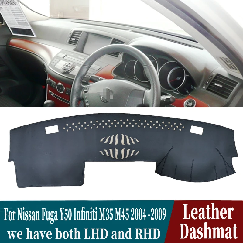 

PU Leather Dashmat Dashboard Cover Pad Mat Carpet Car-Styling accessories For Nissan Fuga Y50 Infiniti M35 M45 2004 2005 2009