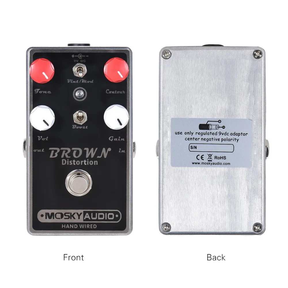 MOSKY BROWN Distortion Guitar Effect Pedal Full Metal Shell True