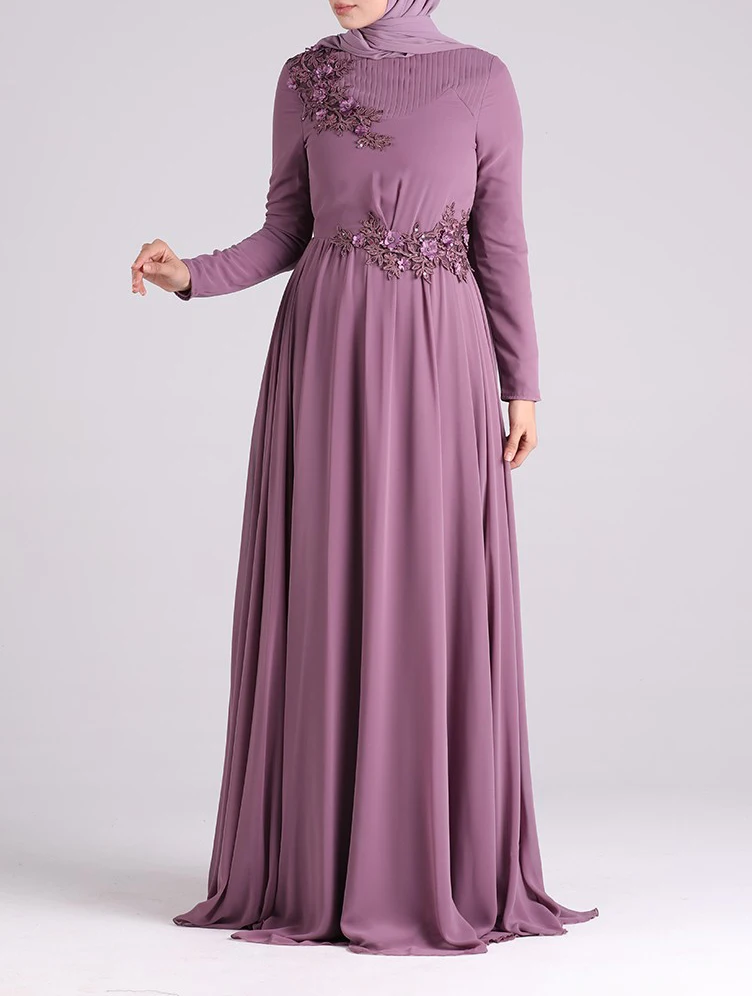 Vestido longo de chiffon, manga longa, vestido de baile muçulmano, 2021, hijab, vestido formal de festa de noite, vestido de arábia saudita, vestido de dubai