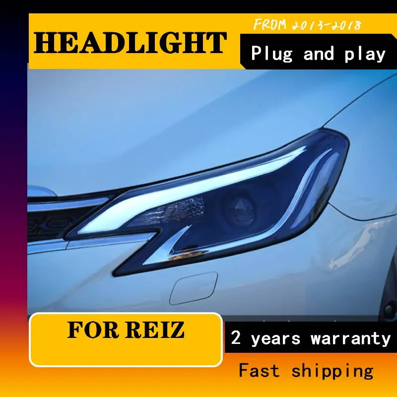 Car Styling Head Lamp For Toyota Reiz Headlights 2013 -2018 Mark X LED Headlight Bi-Xenon Head Lamp LED DRL Headlight Assembly