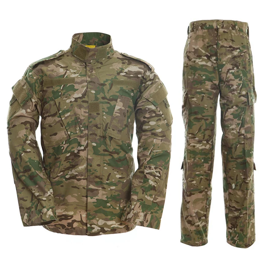 ACU Multicam Camouflage Adult Male Security Military Uniform Tactical Combat Jacket Special Force Training Army Suit Cargo Pants