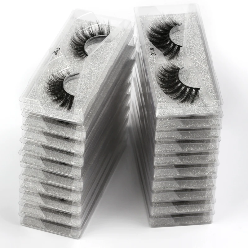 10 Pair Faux Mink Eyelashes Bulk Wholesale Natural Long False Eyelash Extension 3d Lashes Fluffy Soft Fake Cilios Makeup Tools