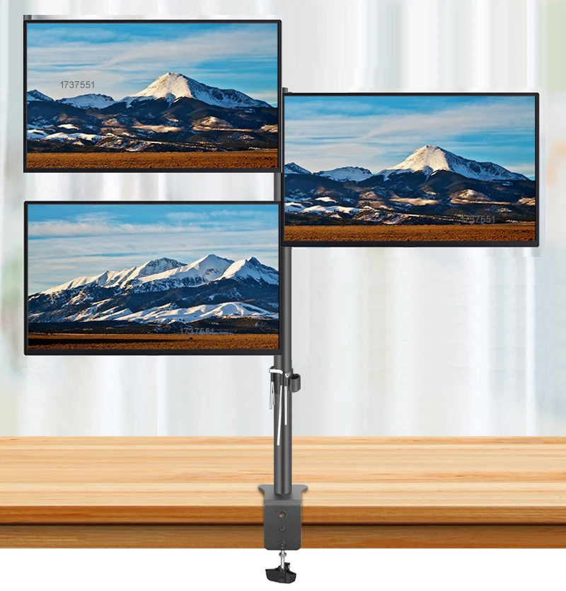 Brazo Triple Monitores Ajustable D-Mount 80cm 12kg - imagen 5