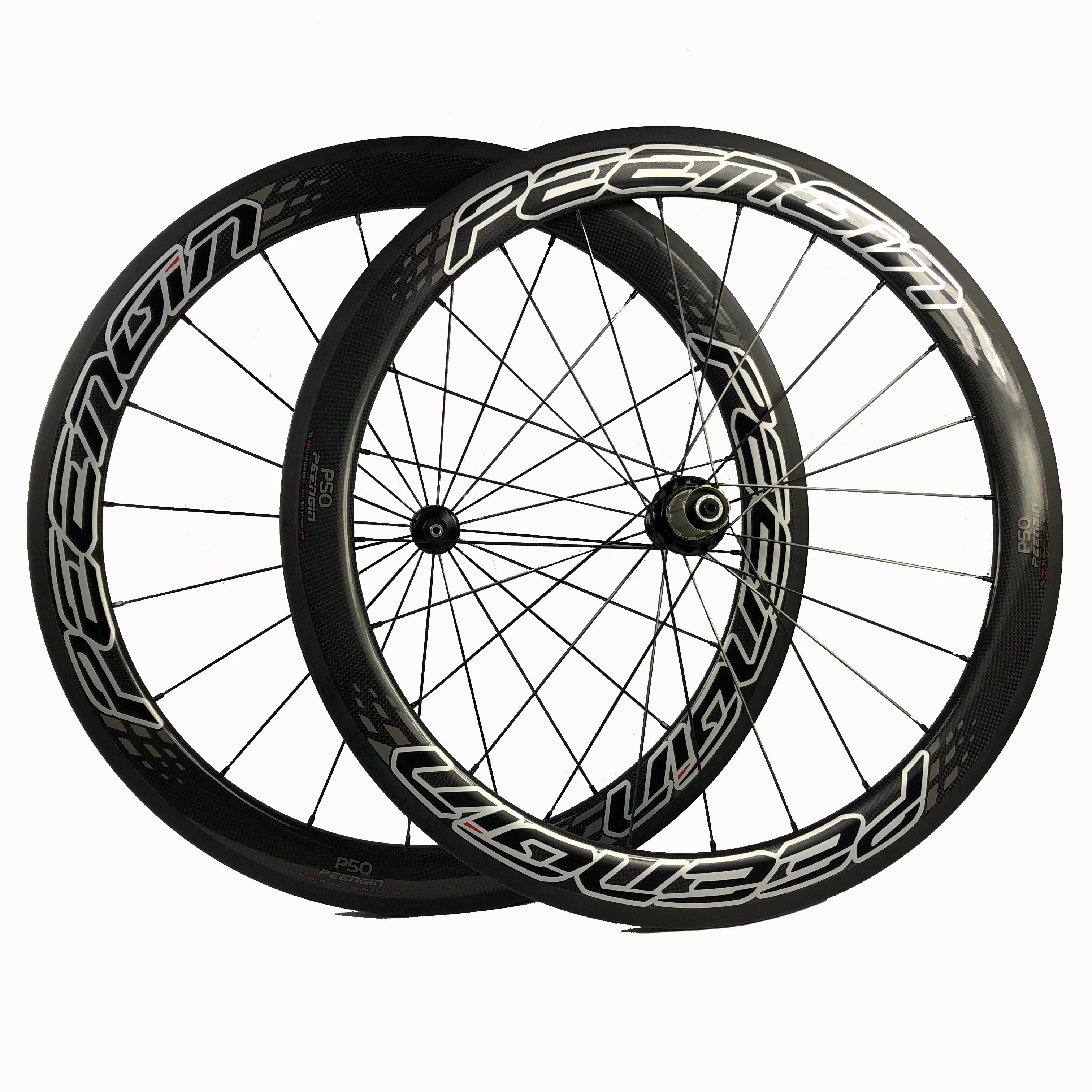 650C PEENGIN Decals Color Painting 23x50mm Carbon Bike Wheels Road Bicycle Wheelset Tubular/Clincher Tires 3K Matt UD Glossy 12K