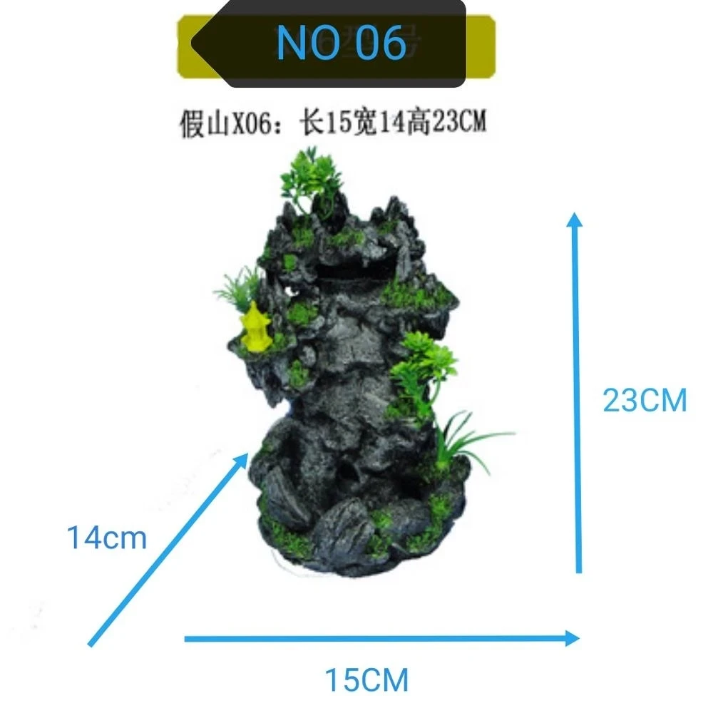 Aquarium Decoration Fish Tank Landscaping Quicksand Waterfall Rockery Ornaments Aquascape  2 Size