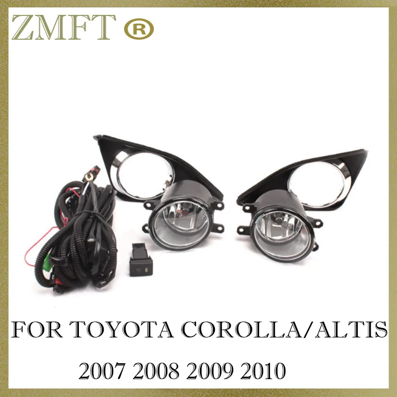 

1Set Car Front Bumper Fog Light Lamp Assembly For Toyota Corolla/Altis 2007 2008 2009 2010 Wiring Switch Harness Kit