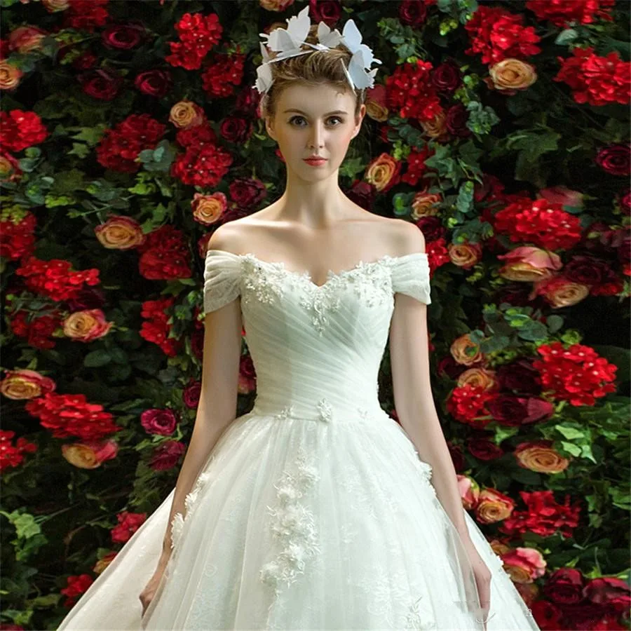 Robe De mariée en dentelle à fleurs 3D, tenue De luxe, épaules dénudées, avec traîne, nouvelle collection, 2021