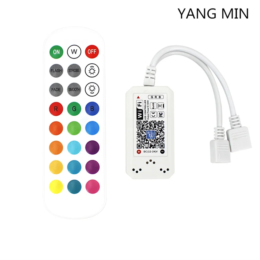 Smart WiFi LED Controller, RGB Led Strip Lights Wireless Controller, Compatible with Alexa & Google Home，Free Magic Home App