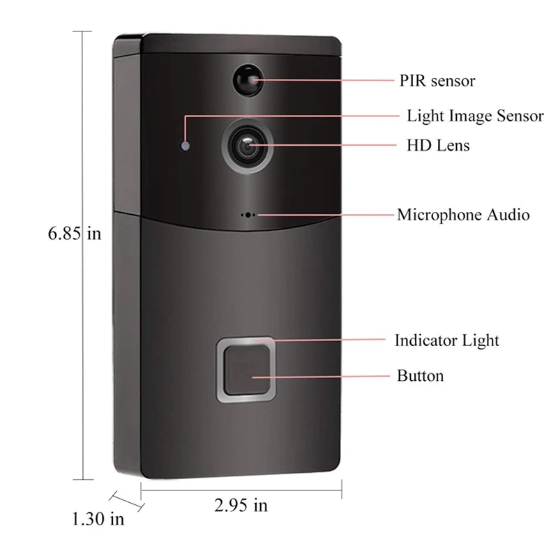 Smart Wireless Mobile APP Video Intercom Doorbell Camera Two Way Talk WIFI Video Call Low Power Consumption Video-eye Doorbell