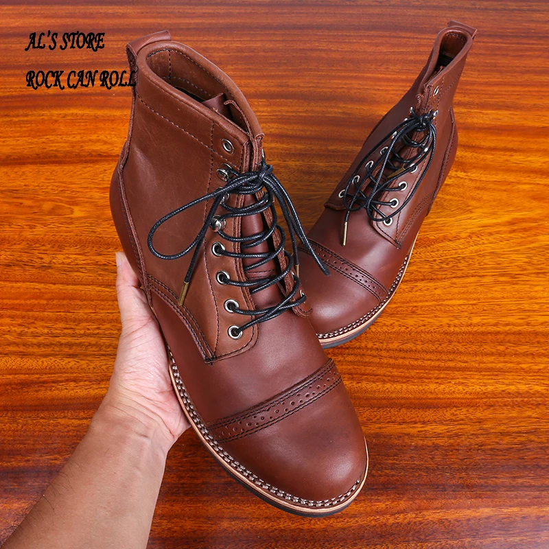 XW400 RockCanRoll Super Quality Size 35-52 Handmade Goodyear Welted Durable Italian Cowhide Boots Custom Made Available