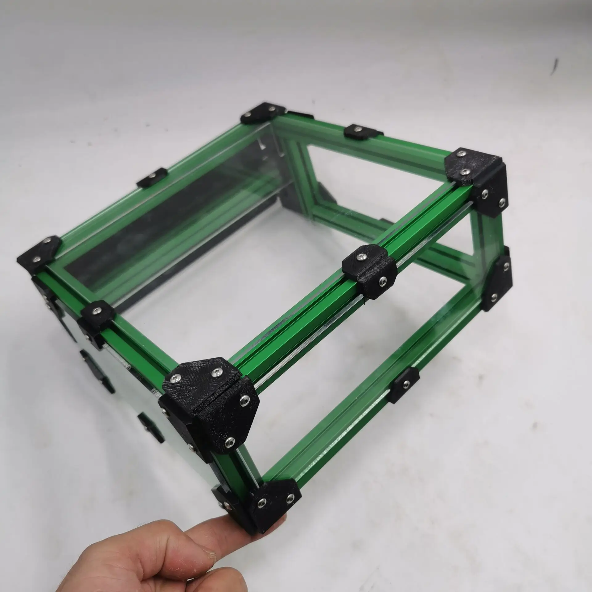 Funssor Black/Sliver/green color V0.1 V0 3D printer acrylic Hinged Top Hat kit 1515 extrusion