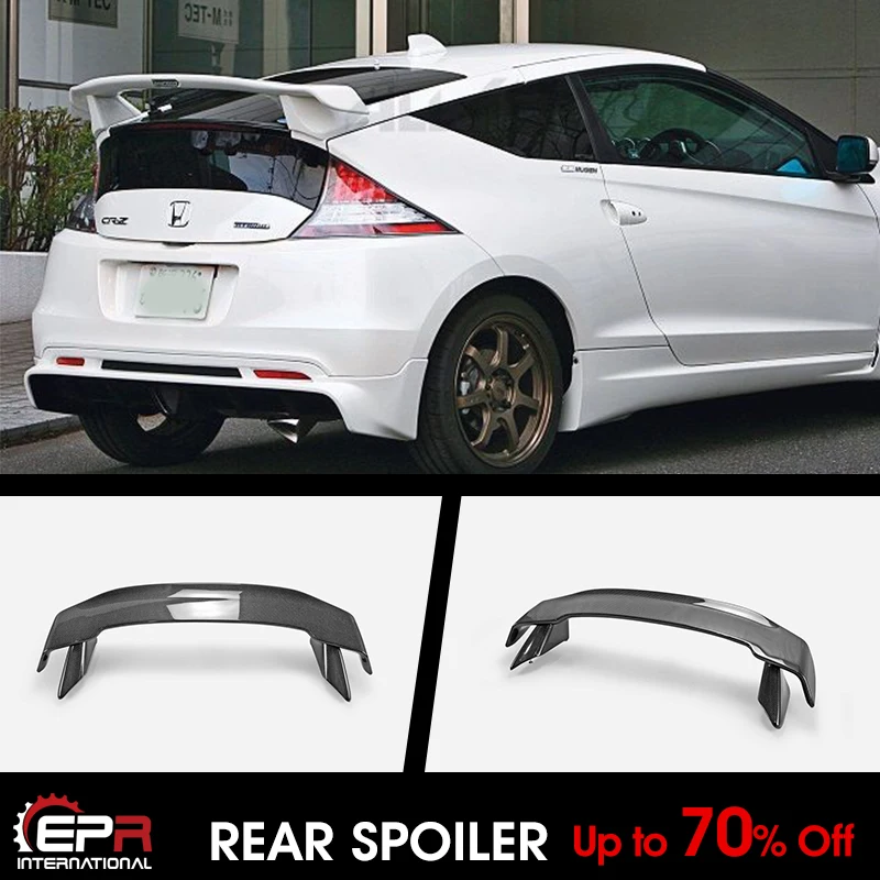 

For Honda CR-Z ZF1 MU Style Black Carbon Glossy Rear Spoiler Wing Exterior Accessories Kits