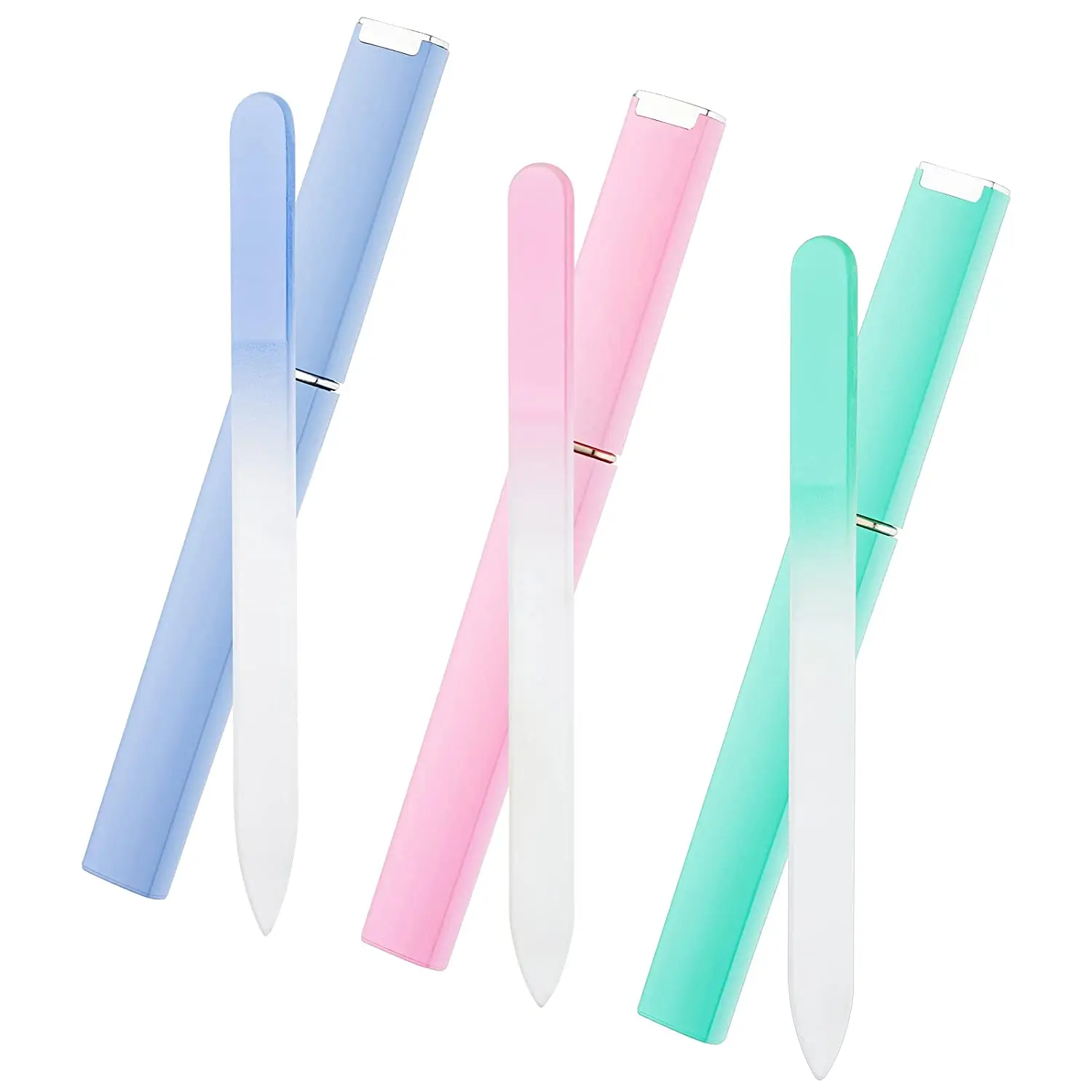 Crystal Glass Nail File With Case High-Quality Natural Nail File Portable Nail Care Gift For Women And Girls Salon Manicure Tool