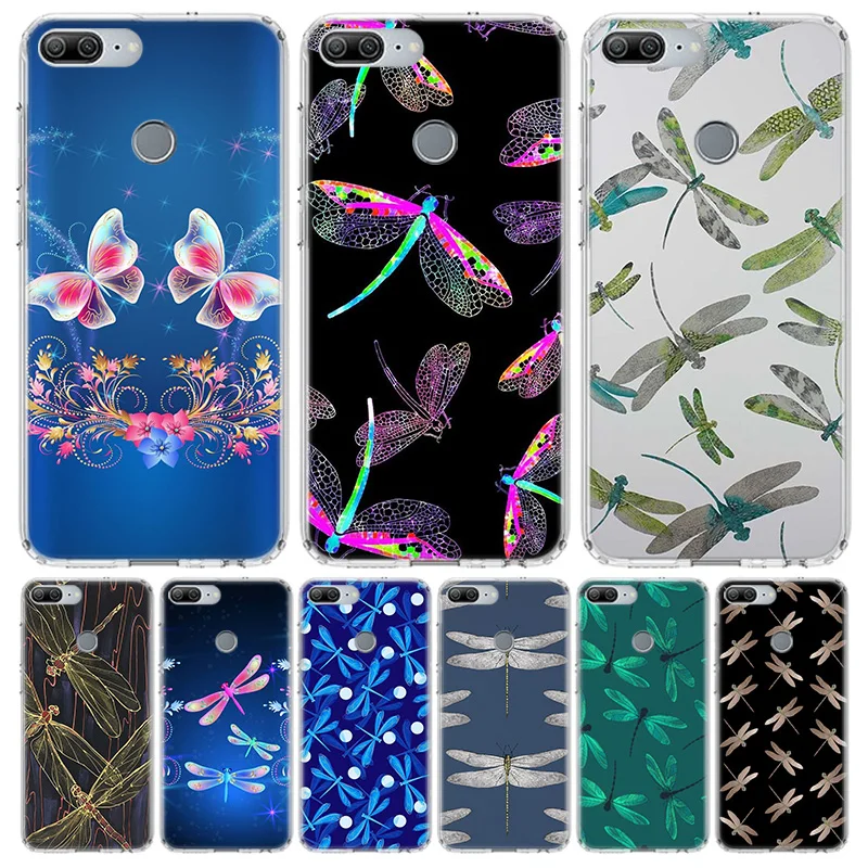 Dragonfly Animal Art Soft Phone Case For Huawei Honor 10 Lite 9 20 8S 8X 9X Y5 Y6 Y7 Y9S P Smart Z 2019 7A 7X 8A Pro Coque Cover