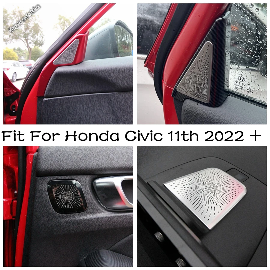 

Pillar A Audio Stereo Speaker / Door Handle Horn / Dashboard Air AC Vents Cover Trim For Honda Civic 11th 2022-2024 Accessories