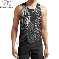 2023 Summer Fashion Men vest Wolf And Dragon Tattoo 3D Printed Casual Sleeveless T-shirt Unisex Tank tops Drop shipping BXD07