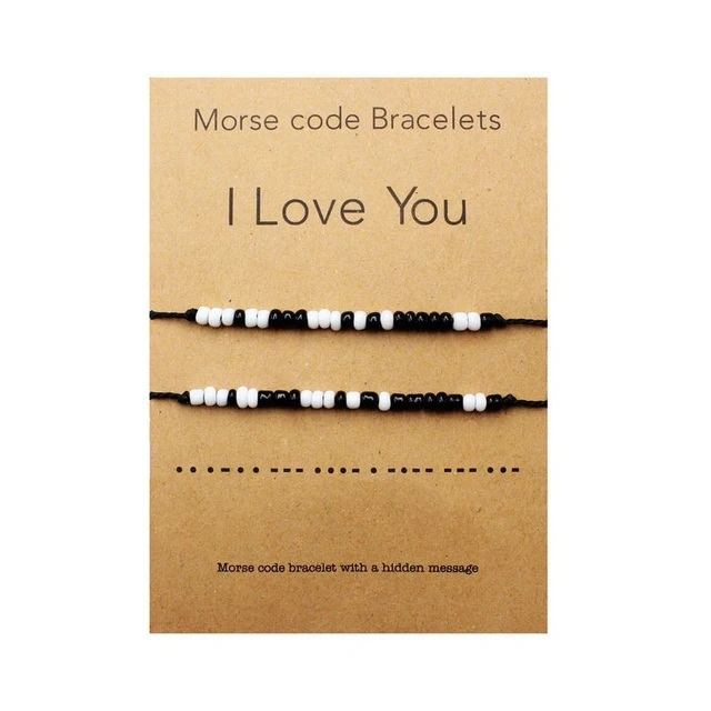 I Love You Morse Code Bracelet Couples Matching Bracelets for Him or Her Boyfriend and Girlfriend Mother and Daughter AliExpress