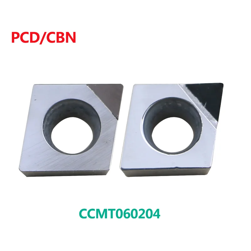 2 pcs CCMT060204 CCMT09T304 CCGT09T304  PCD CBN Diamond Inserts CNC Lathe Turning Cutter Blade Tool Internal Turning Tool