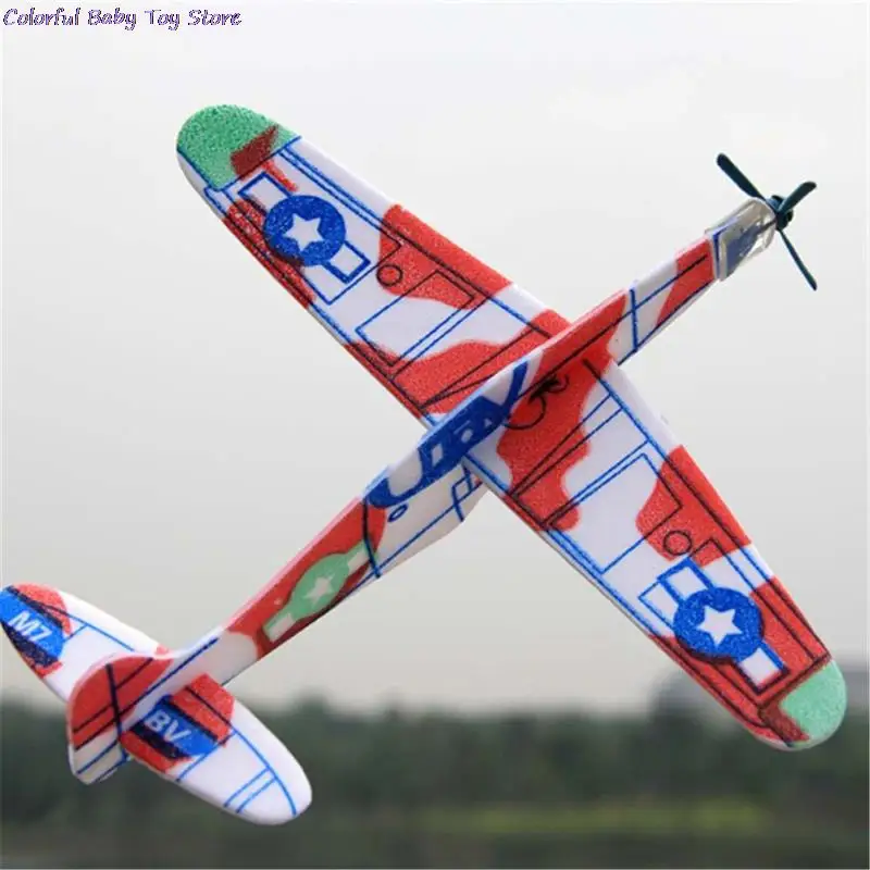 Foam Hand Throwing Airplanes toy Flight Mode Glider Inertia Planes Model Aircraft Planes for Kids Outdoor Sport Random