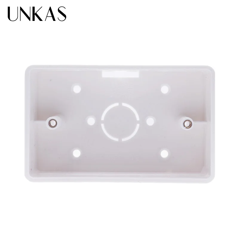 

UNKAS External Mounting Box 117mm*72mm*33mm for 118*72mm Touch Switch and USB Socket For Any Position of Wall Surface