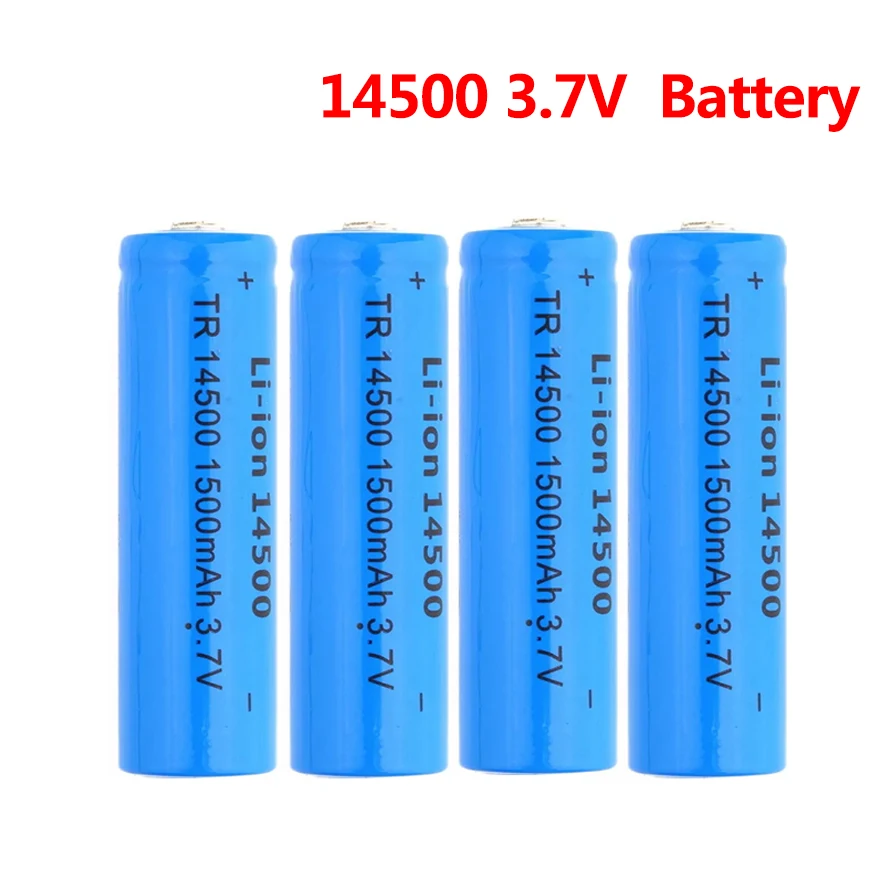 Baterai 14500 Baru 3.7V 1500Mah Li-ion Baterai Isi Ulang untuk Remote Control Senter LED dengan Pengisi Daya Baterai Universal 14500