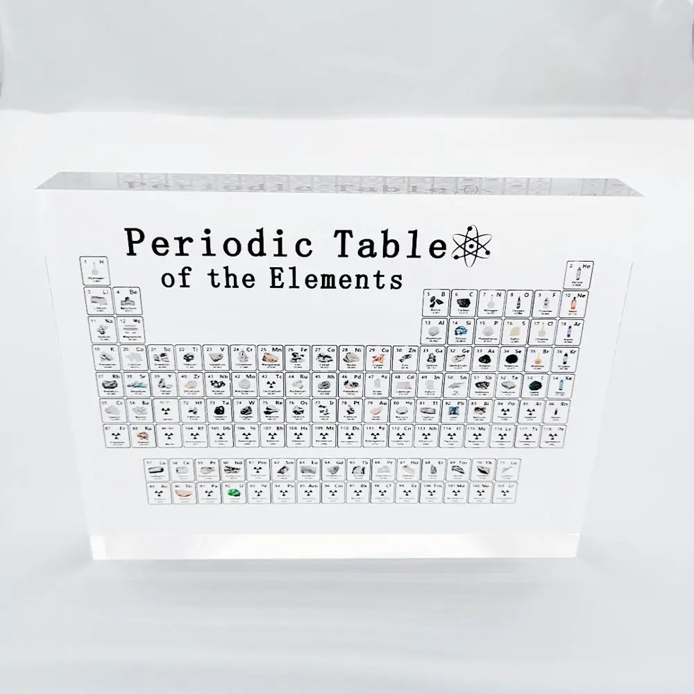 Acrylic Periodic Table Display With Elements photo print Kids Chemistry Teaching tool Birthday Gifts Home Decorations