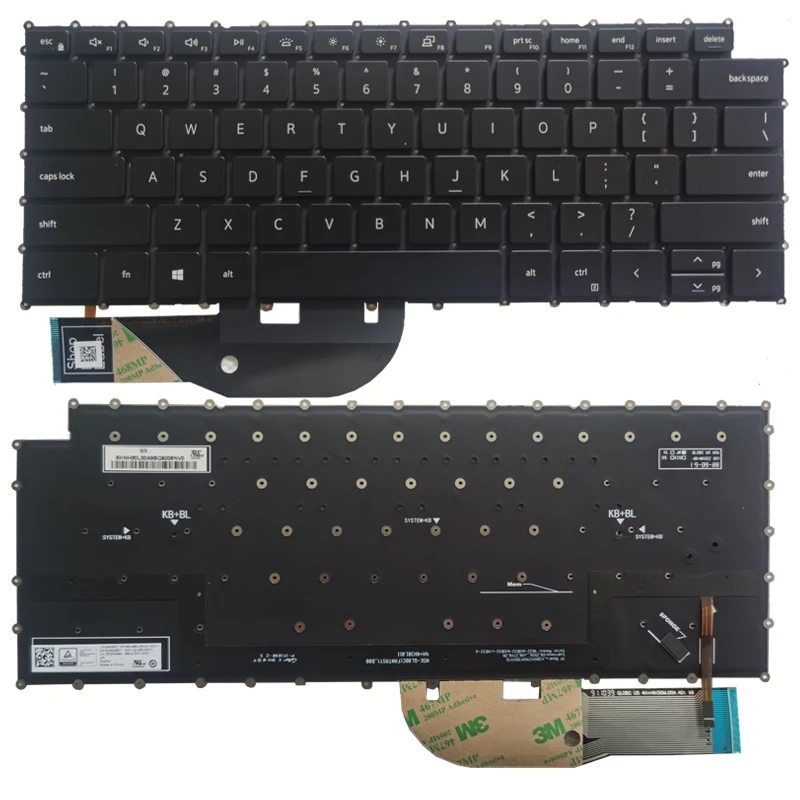 

NEW US laptop Keyboard FOR DELL XPS 9500 9700 US keyboard black with backlight No frame