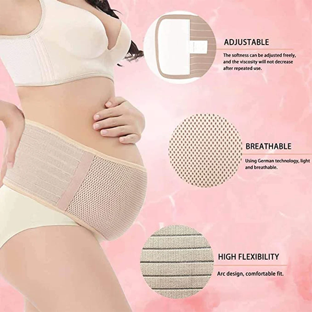 Atmungsaktive Mutterschaft Klammer Protector Pflege Bauch Unterstützung Bauch Kleidung Schwangere Frauen Taille Gürtel Taille Band Zurück Ropa Schwangerschaft