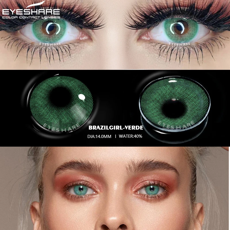 Color Contact Lenses 1 Pair Colored Lenses for Eyes Annual Colored Contacts Beauty Makeup Pupils Lens Cosmetics Contacts Lenses