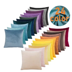 Set of 2，Velvet Pillowcover Solid color Microfiber Cushion Cover For Sofa Home Decor 30*50/40*40/45*45/50*50/55*55/60*60cm