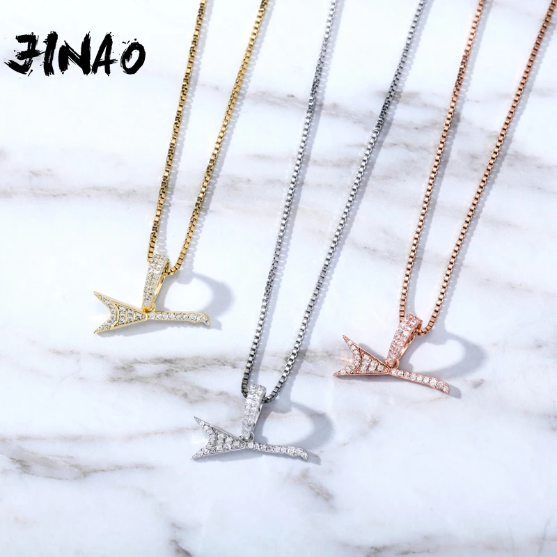 JINAO HIP HOP 925 Sterling Silver Iron Tower Pendant High Quality Ice AAA+Zircon Pendant Fashion  Jewelry For Women