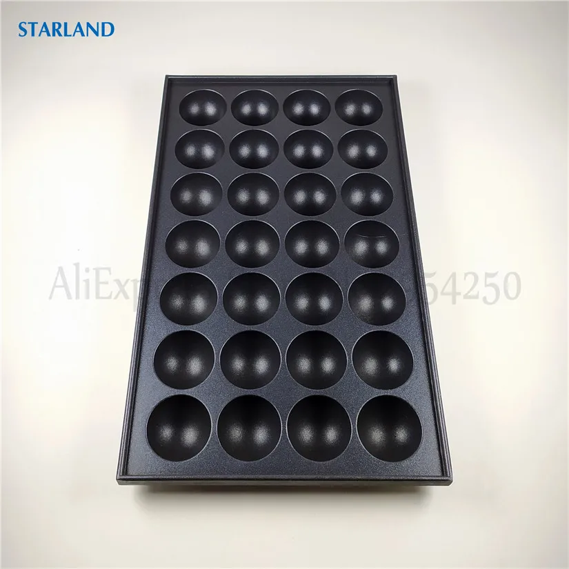 Non-Stick Octopus-Ball Plate Home Cooking Baking  Spare Part Hole Diameter 40mm With 28 Molds In One Tray