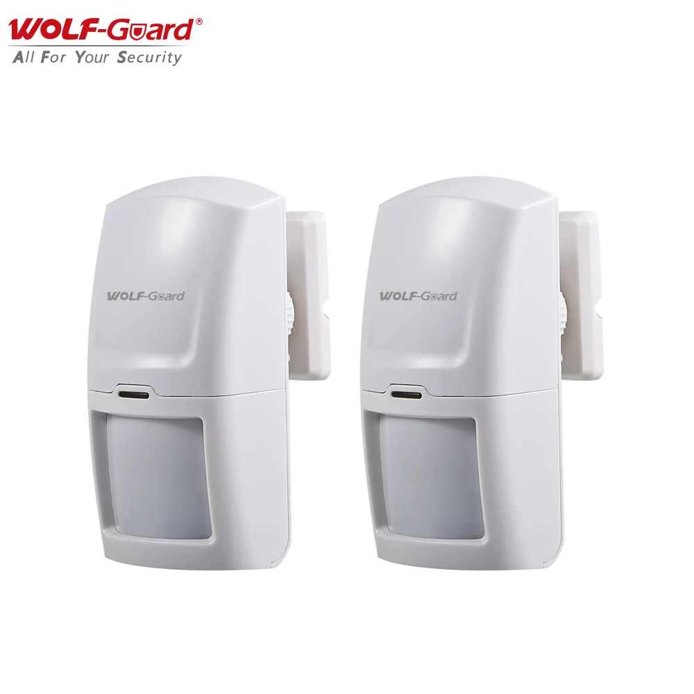 2 x Wolf-Guard Wireless PIR Motion Sensor Detector Alarm for Home Security Alarm System 3G/GSM Alarm Panel 433MHZ