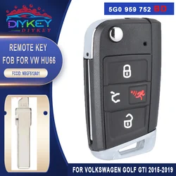 DIYKEY 5G6 959 752 BM 5G0 959 752 BD MQB48 Chip 315MHz For VW Golf GTI Jetta Tiguan 2015 2016 2017 2018 2019 Smart Key Remote