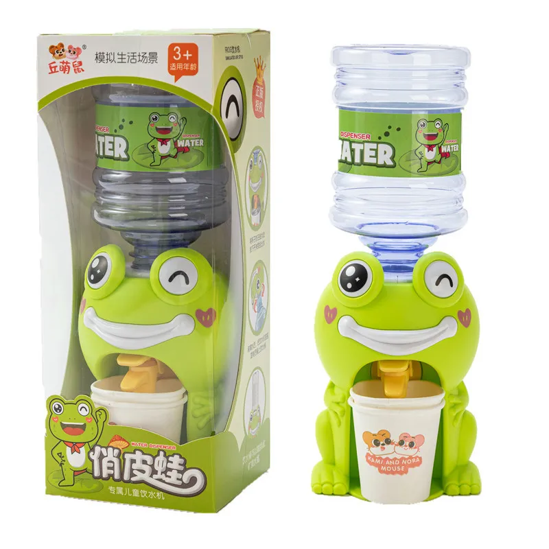 Children Water Dispenser Mini Cartoon Drinking Fountain Juice Milk Dispenser Simulation for Kids Cute Baby Water Cooler play set