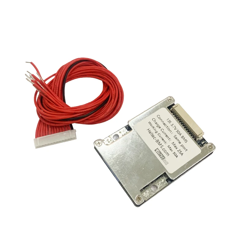 Placa de protección de batería de litio 13S 50A BMS 48V 18650/21700 ternaria para bicicleta eléctrica/herramientas eléctricas 2000W