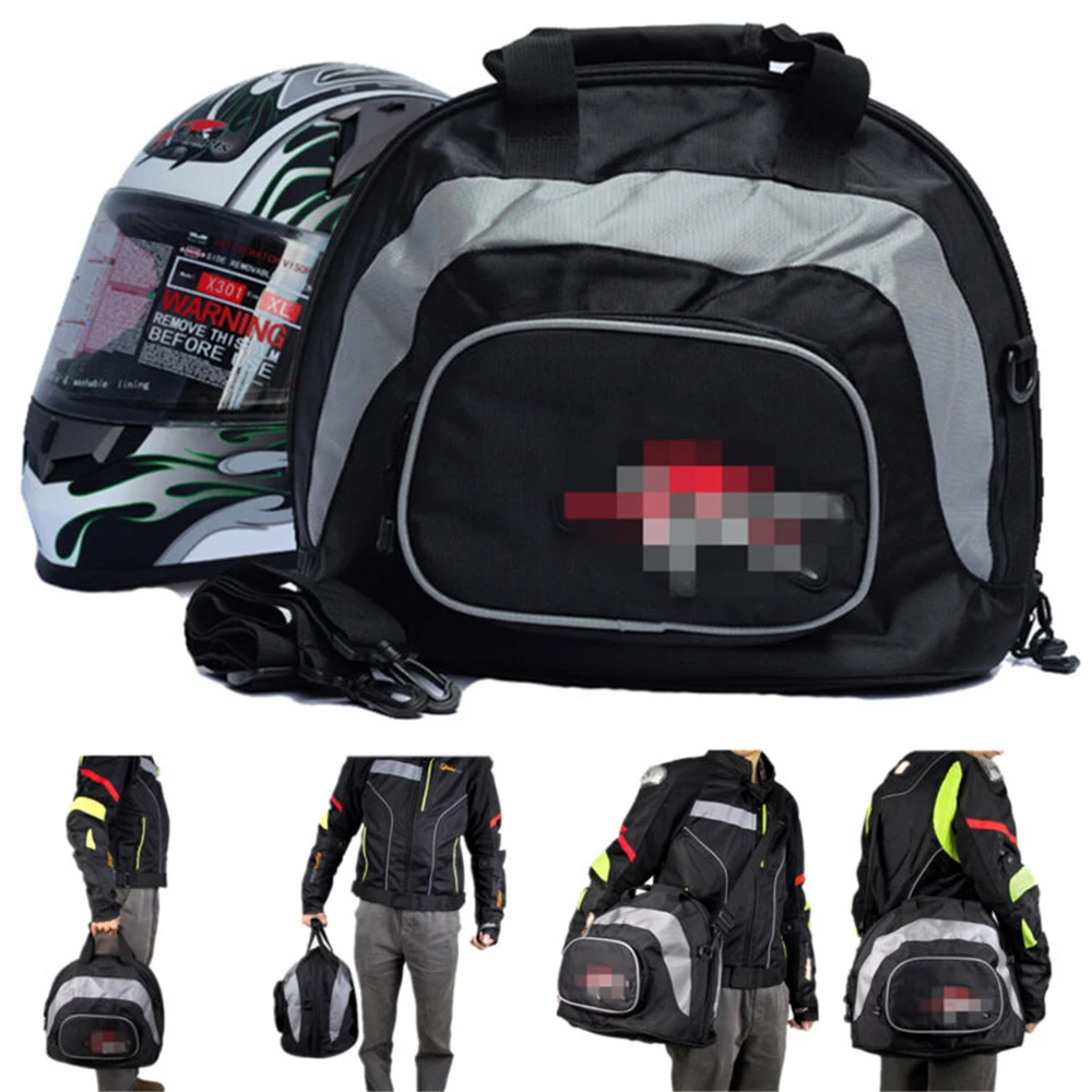 

Black Motorcycle Helmet Bag Oxford Waterproof Motorbike Scooter Racing Package Shoulder Portable Luggage Bag