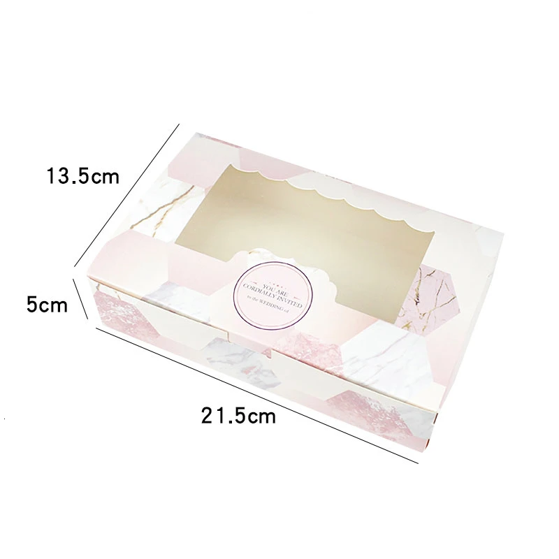 20PCS Gift Box With Window Galaxy Star Wedding Gift Box For Cake Candy Food Cookie Packaging Box Gift Wedding Favors Supplier