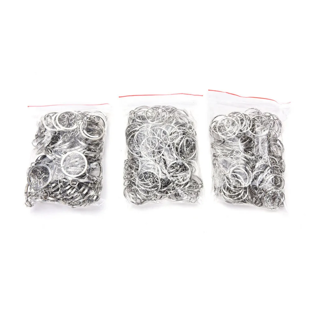 100 Pcs/Set Stainless Key Chains  y Alloy Circle DIY 25mm Keyrings Jewelry Keychain Making Jewelry Accessories image 3