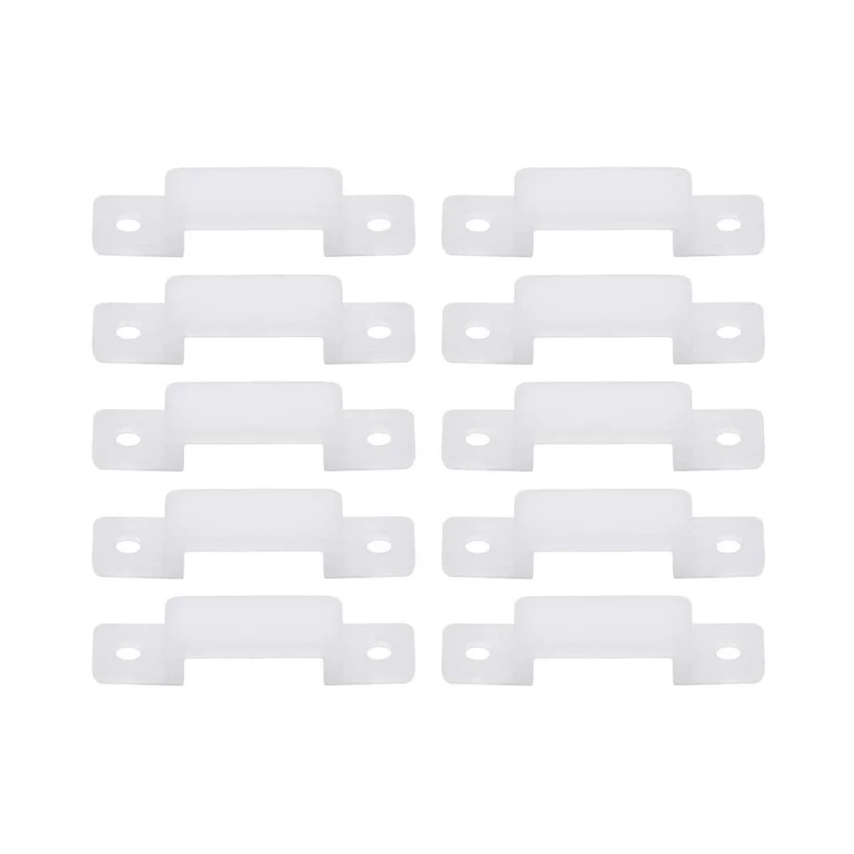 100 adet/grup fiksatör LED şerit ışık tutucu 10mm 12mm 15mm sabitleme monte klip için SMD5050 LED şerit işık kablo kelepçesi