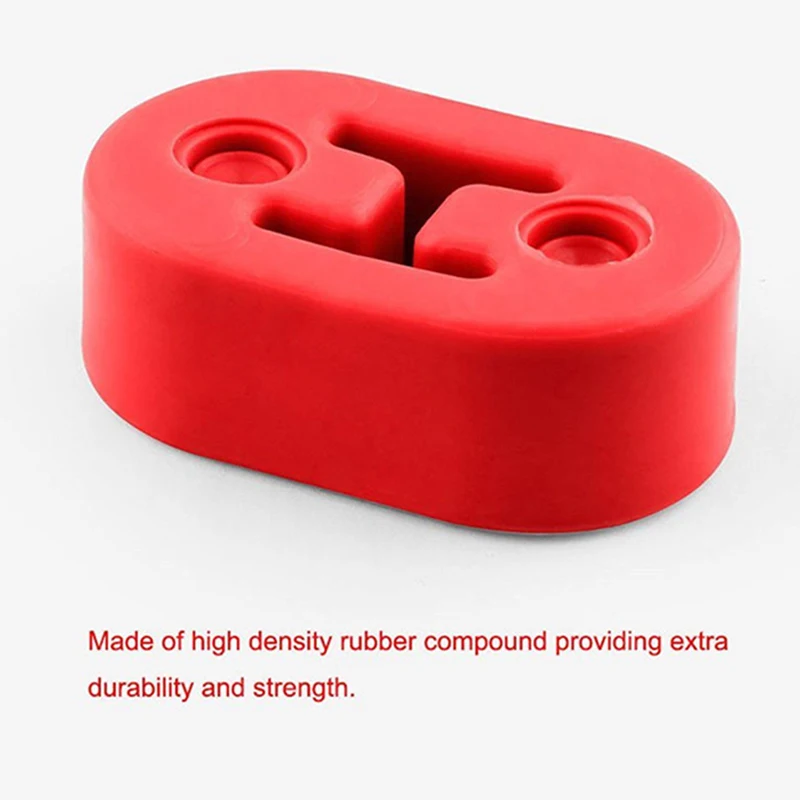 4Pcs Universal 7.3*4.7*2.1cm 2 Holes Rubber Mount Bracket Hangers For Auto Muffler Exhaust Tail Pipe Car Accessories