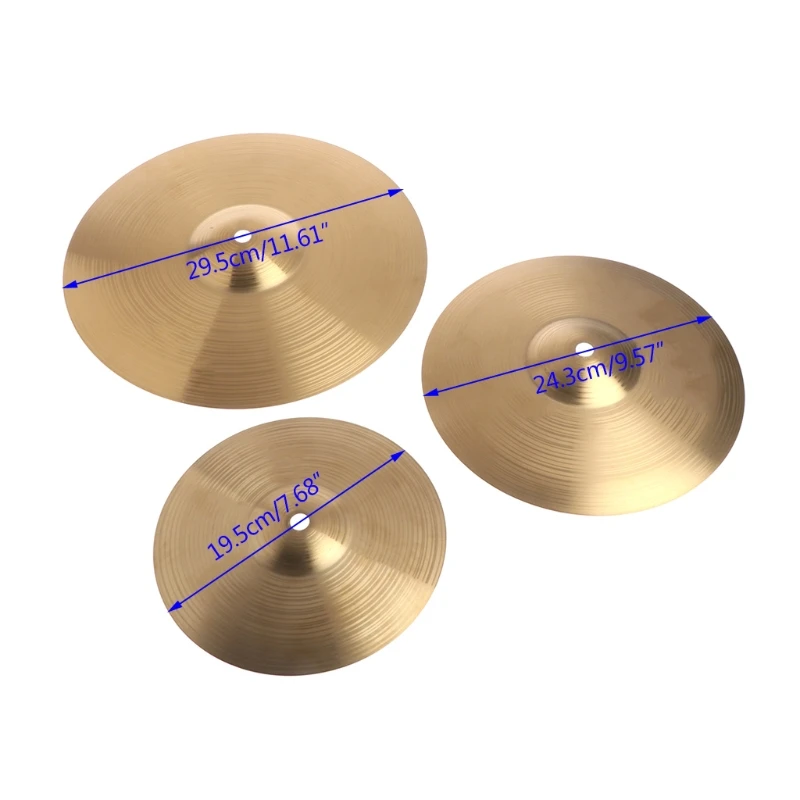 Beginner Copper Alloy Crash Cymbal Drum Durable Brass Percussion Instrument 8 10