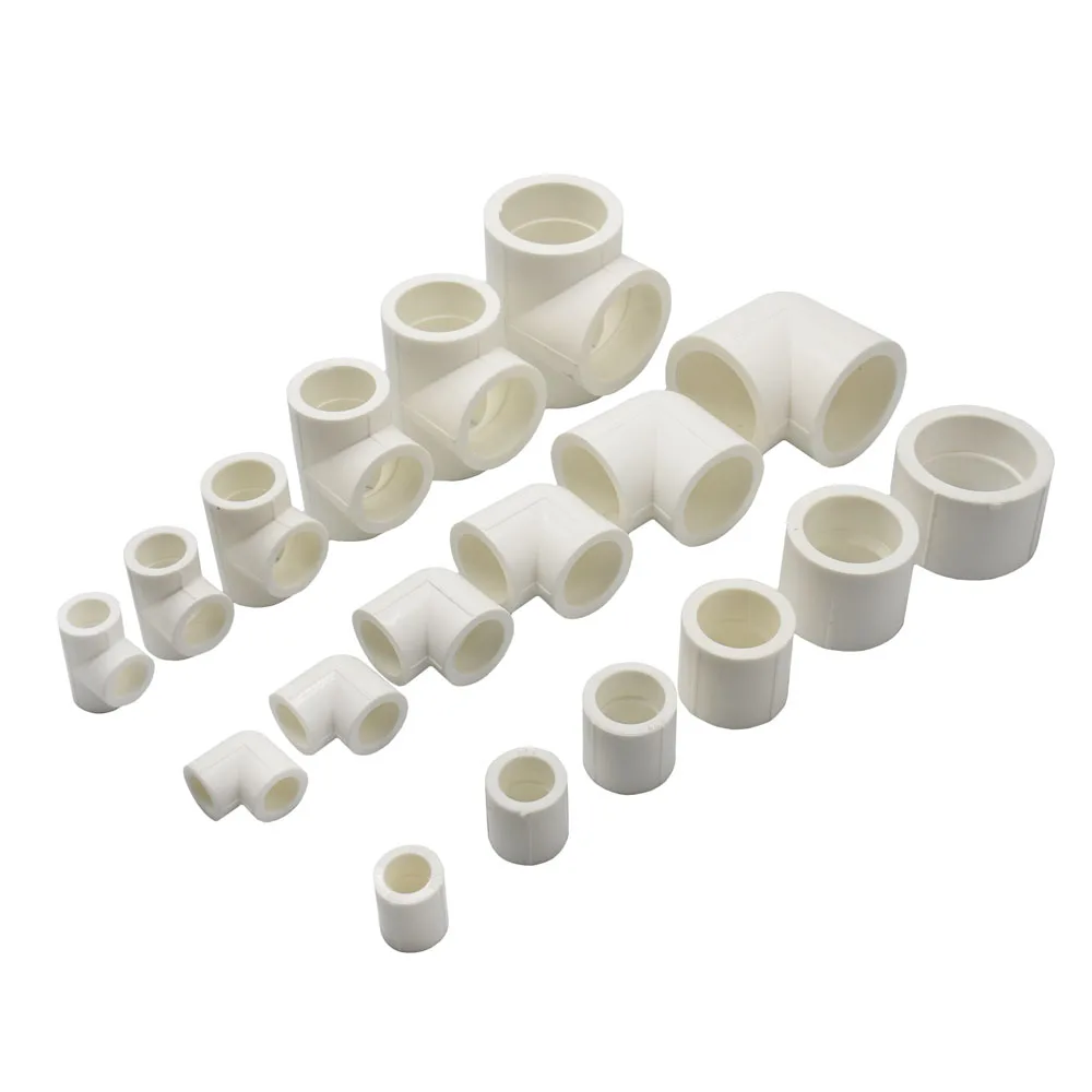 20/25/32/40/50/63mm Plastic Water Pipe Tee Elbow Direct Connector 2/3-Way Hot Melt Tube Repair Coupler 1Pcs